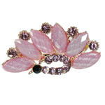 Haarspange Pfau Metall Strass lila violett gold 5159b Haarspange Pfau Metall Strass lila violett gold 5159b